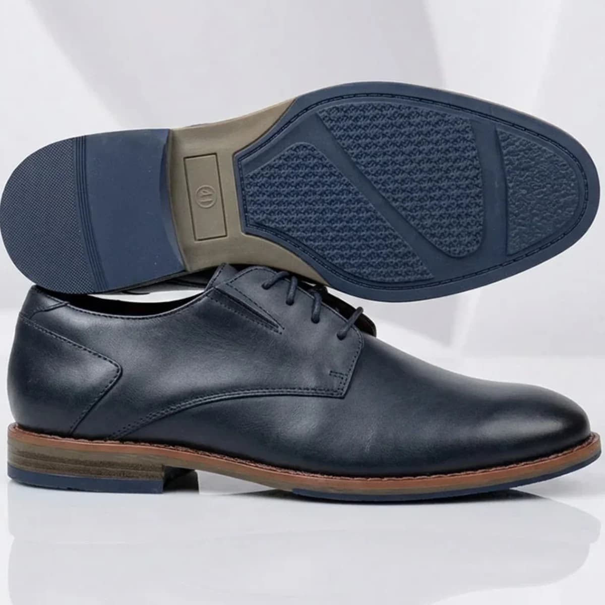 Leather Derby Shoes Blue — view 3