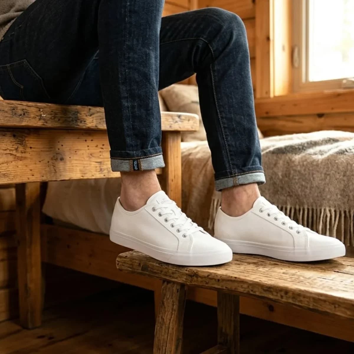 Classic White Canvas Slip-On — view 3