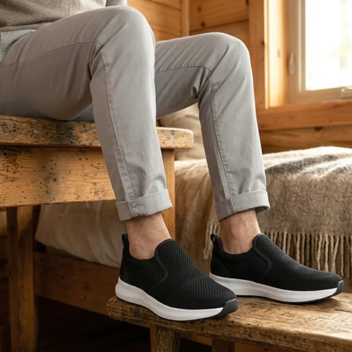Black High-Top Urban Sneakers — view 3