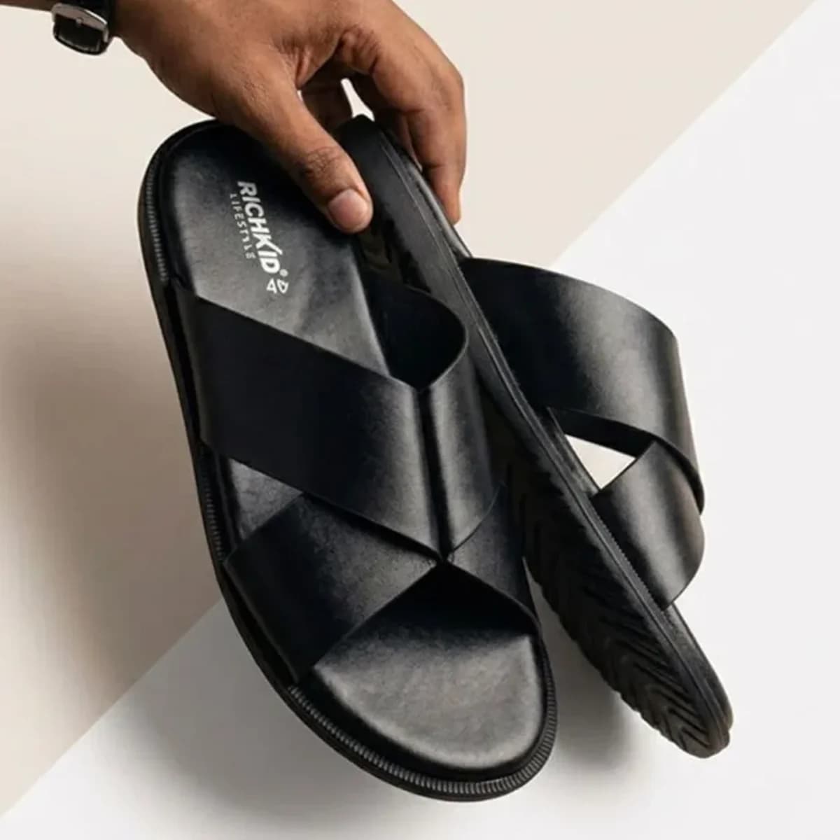 Cross Sandals Black — view 2