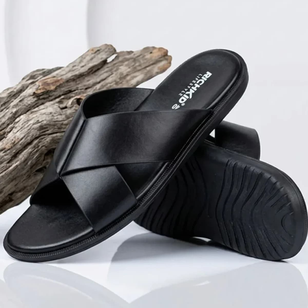 Cross Sandals Black — view 3